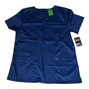 Dickies Industrial Strength Scrub Top Shirt GD600 Navy Women's Size Medium